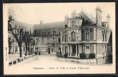 AK Vierzon, Hôtel de Ville et Caisse d`Épargne