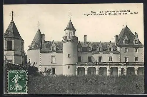 AK Vierzon, Facade principale du Château de la Beuvrière