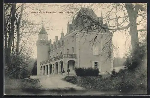 AK Vierzon, Château de la Beuvrière en hiver majestueux