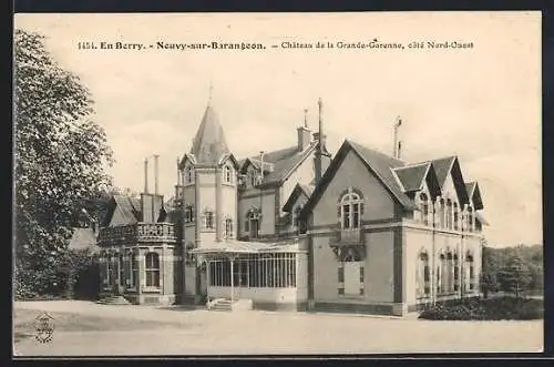 AK Neuvy-sur-Barangeon, Château de la Grande-Garenne, côté Nord-Ouest