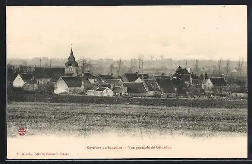 AK Givardon, Vue générale du village et des champs environnants