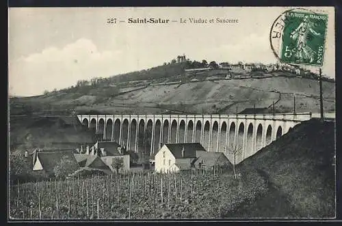 AK Saint-Satur, Le Viaduc et Sancerre