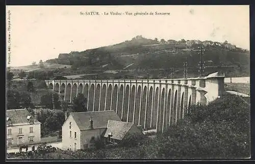 AK St-Satur, Le Viaduc, Vue générale de Sancerre