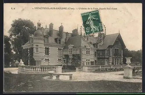 AK Ménétréol-sous-Sauldre, Château de la Faye, facade Sud Ouest