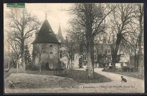 AK Veaugues, Château des Portesaux, facade sud en hiver