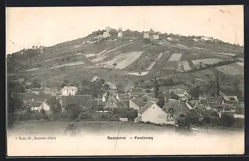 AK Sancerre, Vue sur Fontenay et les vignobles en pente