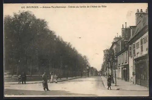 AK Bourges, Avenue Bourbonnoux, Entrée du Jardin de l`Hôtel de Ville