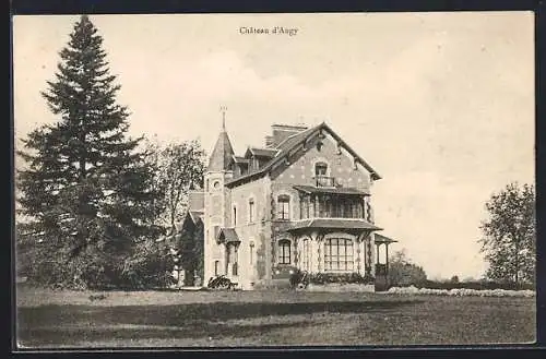 AK Augy, Château d`Augy et paysage environnant