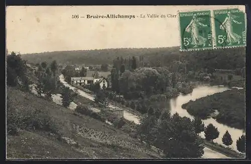 AK Bruère-Allichamps, La Vallée du Cher et paysage bucolique