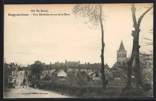 AK Bengy-sur-Craon, Vue Générale et rue de la Gare