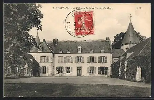 AK Bussy, Château de la Védrie, facade Ouest