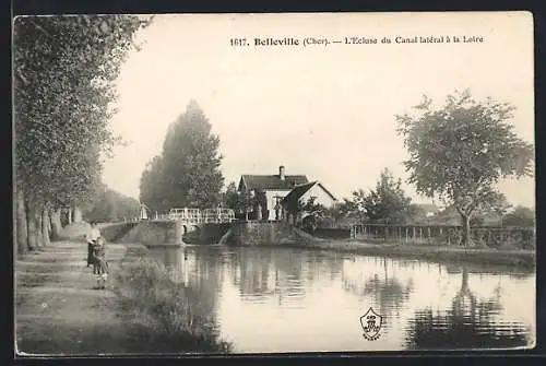 AK Belleville, L`écluse du Canal latéral à la Loire