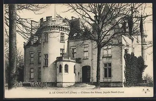 AK Le Chautay, Château des Réaux, facade Nord-Ouest