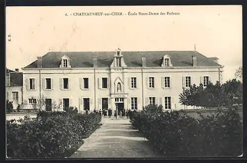 AK Châteauneuf-sur-Cher, École Notre-Dame des Enfants