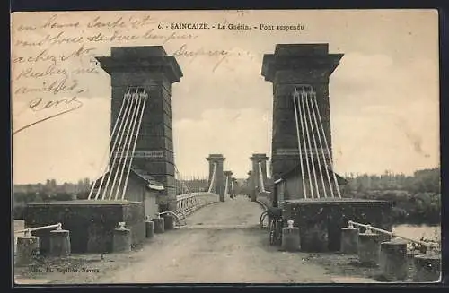 AK Saincaize, Pont suspendu du Guétin