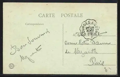 AK Saint-Satur, Vue générale avec viaduc et paysage environnant