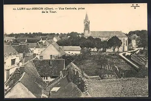 AK Lury-sur-Arnon, Vue Centrale prise de la Tour