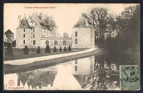 AK Maubranches, Vue du Château et son reflet dans l`eau