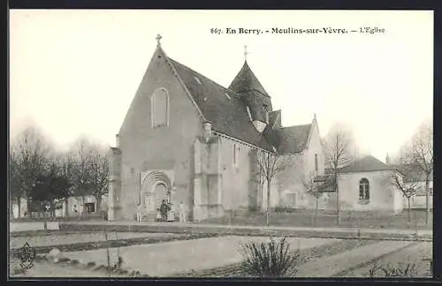 AK Moulins-sur-Yèvre, L`église en Berry