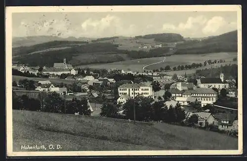 AK Hohenfurt, Teilansicht aus der Vogelschau