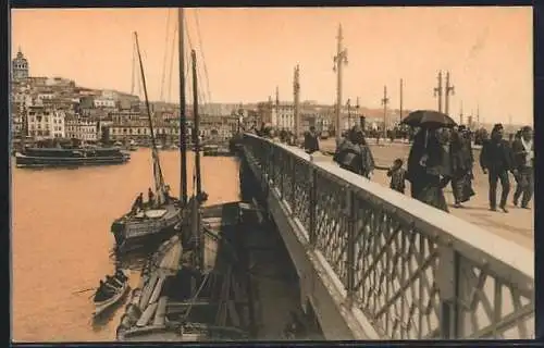 AK Constantinople, Le nouveau pont & Galata