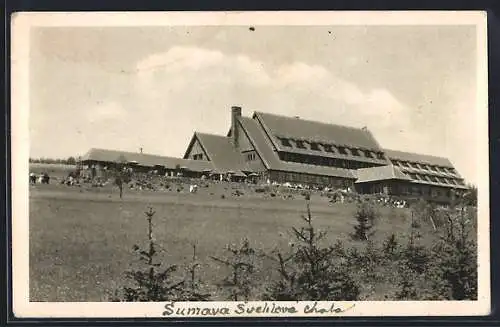 AK Vacov /Watzau im Böhmerwald, Ahornberg, Hotel Svehla-Baude