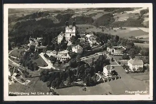 AK Pöstlingberg /Linz, Fliegeraufnahme von der Basilika