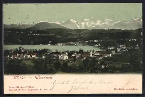 AK Velden a. Wörthersee, Blick auf den Ort