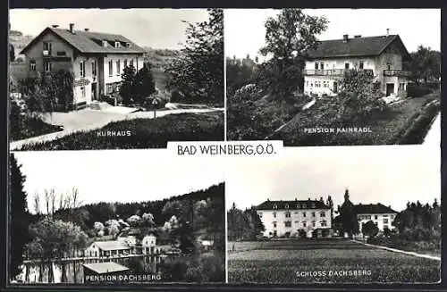 AK Prambachkirchen, Bad Weinberg, Kurhaus, Pension Kainradl, Pension Dachsberg