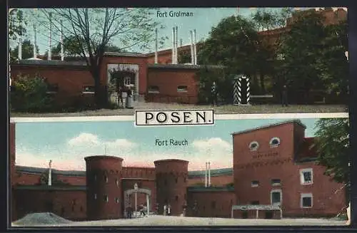 AK Posen / Poznan, Fort Rauch, Fort Grolman