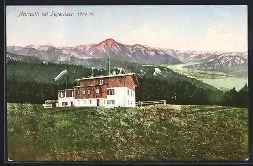 AK Neureuth bei Tegernsee, Neureuthaus, Aussenansicht der Berghütte