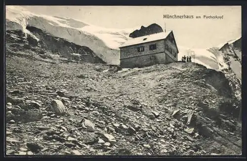 AK Münchnerhaus, Blick auf das Haus am Fochezkopf