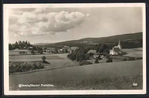 AK Trahütten, Totalansicht mit Wiesenlandschaft