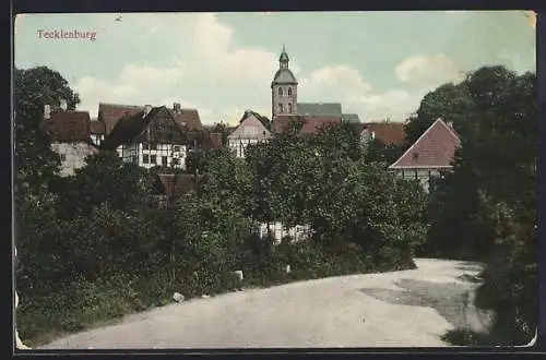 AK Tecklenburg, Ortspartie mit Kirche