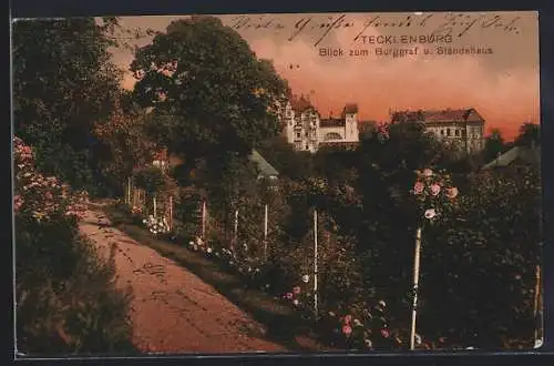 AK Tecklenburg, Blick zum Burggraf und Ständehaus