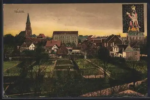 AK Telgte, Ortsansicht mit Kirche