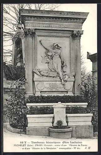 AK Paris, Cimetière du Pere-Lachaise, Michelet