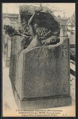 AK Paris, Cimetière du Pere-Lachaise, Rodenbach