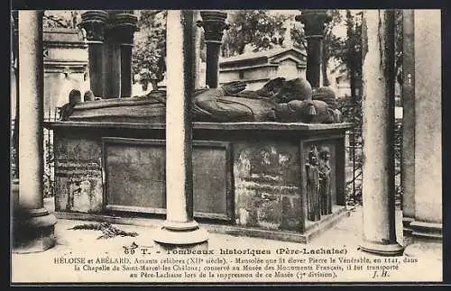 AK Paris, Cimetière du Pere-Lachaise, Heloise et Abelard