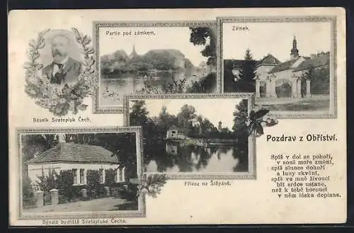 AK Obristvi, Zamek, Privoz na Stepane, Byvale bydliste Svatopluka Cecha