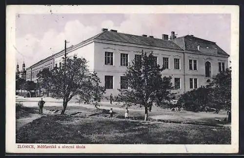 AK Zlonice, Mestanská a obecná skola