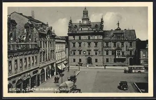 AK Kolín n. L., Cást námesti s radnici