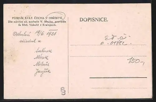 AK Obristvi, Pomník Svat. Cecha