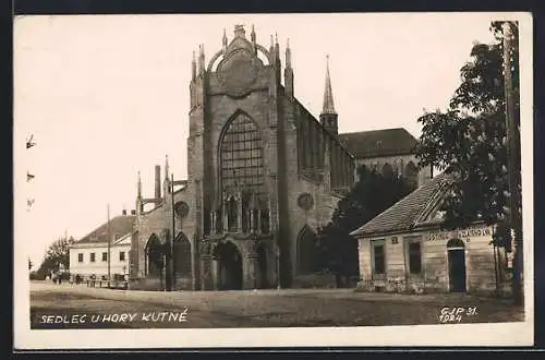 AK Sedlec u Hory Kutné, Kirche und Gasthaus