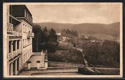 AK Prosecnice n. Sáz, Sanatorium, Pavilon pí Masarykové a park mezi lehárnami