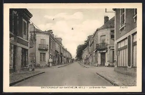 AK Châteauneuf-sur-Sarthe, La Grande Rue