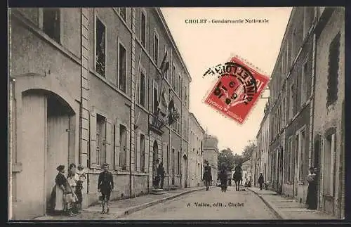 AK Cholet, Gendarmerie Nationale et rue animée