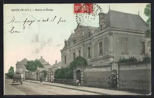 AK Denée, Mairie et Écoles