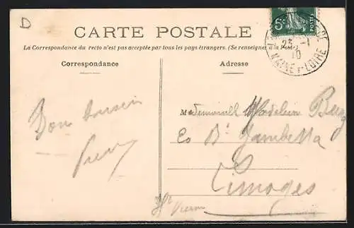 AK Érigné, Le Port avec vue sur la rivière et bâtiments environnants