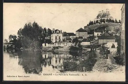 AK Érigné, Le Port de la Fontenelle et vue sur les maisons au bord de l`eau